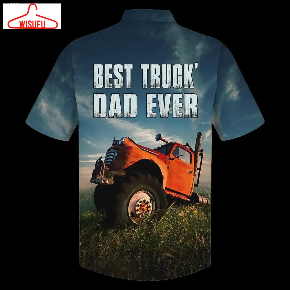 American Trucker Best Truck Dad Ever Hawaiian Shirt, New Fashion Gifts