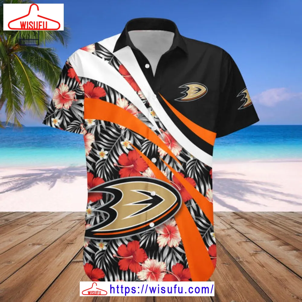 Anaheim Ducks Hawaii Shirt Hibiscus, New Fashion Gifts