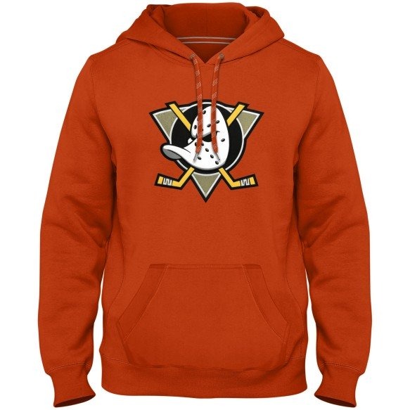 Anaheim Ducks NHL Express Twill Logo Hoodie - Orange