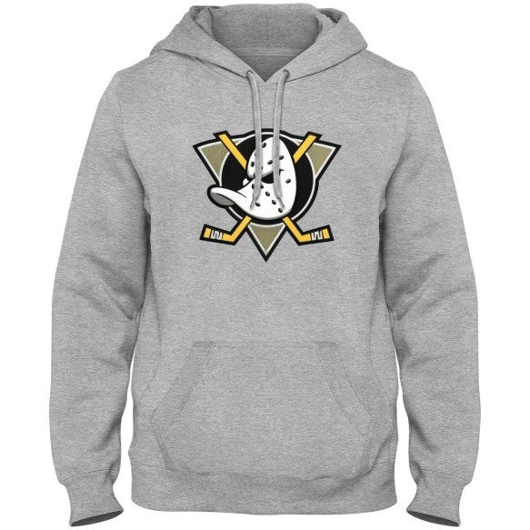 Anaheim Ducks NHL Express Twill Logo Hoodie - Sport Grey