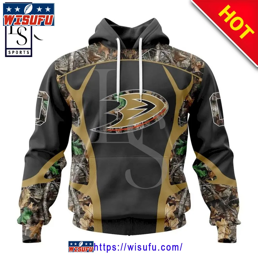 Anaheim Ducks Special Camo Hunting Personalized Hoodie