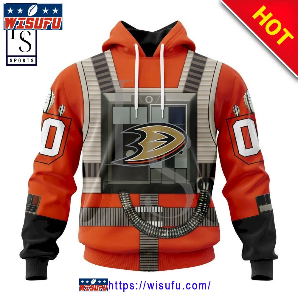 Anaheim Ducks Star Wars Rebel Pilot Personalized Hoodie