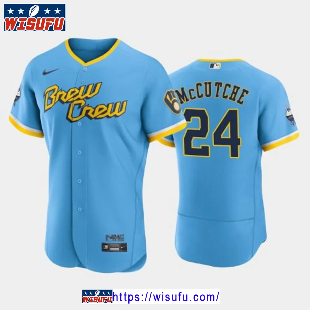 Andrew Mccutchen 24 2024-23 City Connect Milwaukee Brewers Jersey - Powder Blue