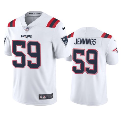 Anfernee Jennings 59 New England Patriots White Vapor Jersey