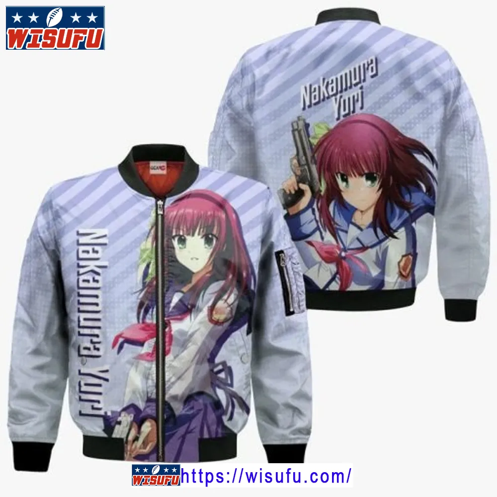 Angel Beats Nakamura Yuri Anime Manga 3d Bomber Jacket