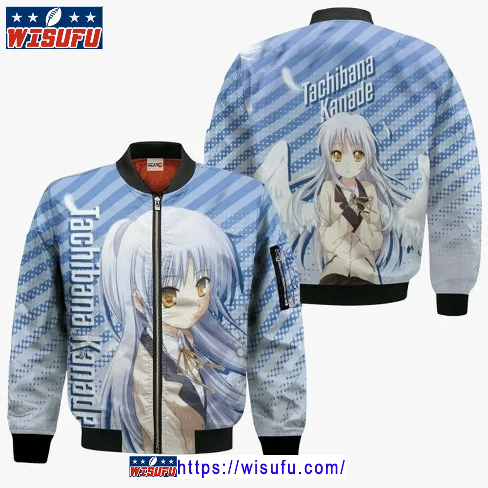 Angel Beats Tachibana Kanade Anime Manga 3d Bomber Jacket