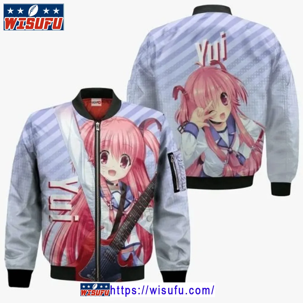 Angel Beats Yui Anime Manga 3d Bomber Jacket