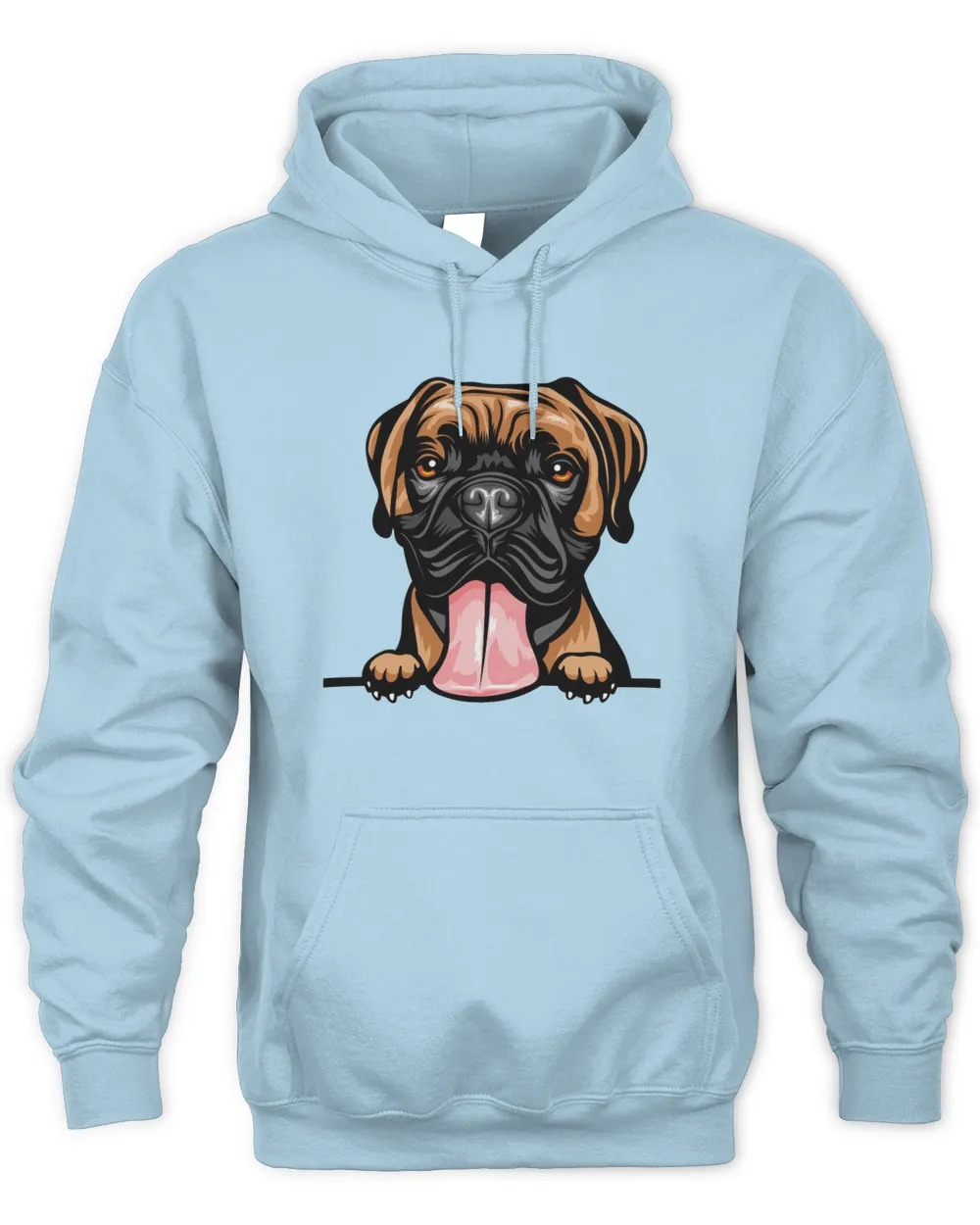 Animal Dog Boxer 8jjj4rfff Color Peeking Unisex Hoodie-Light Blue