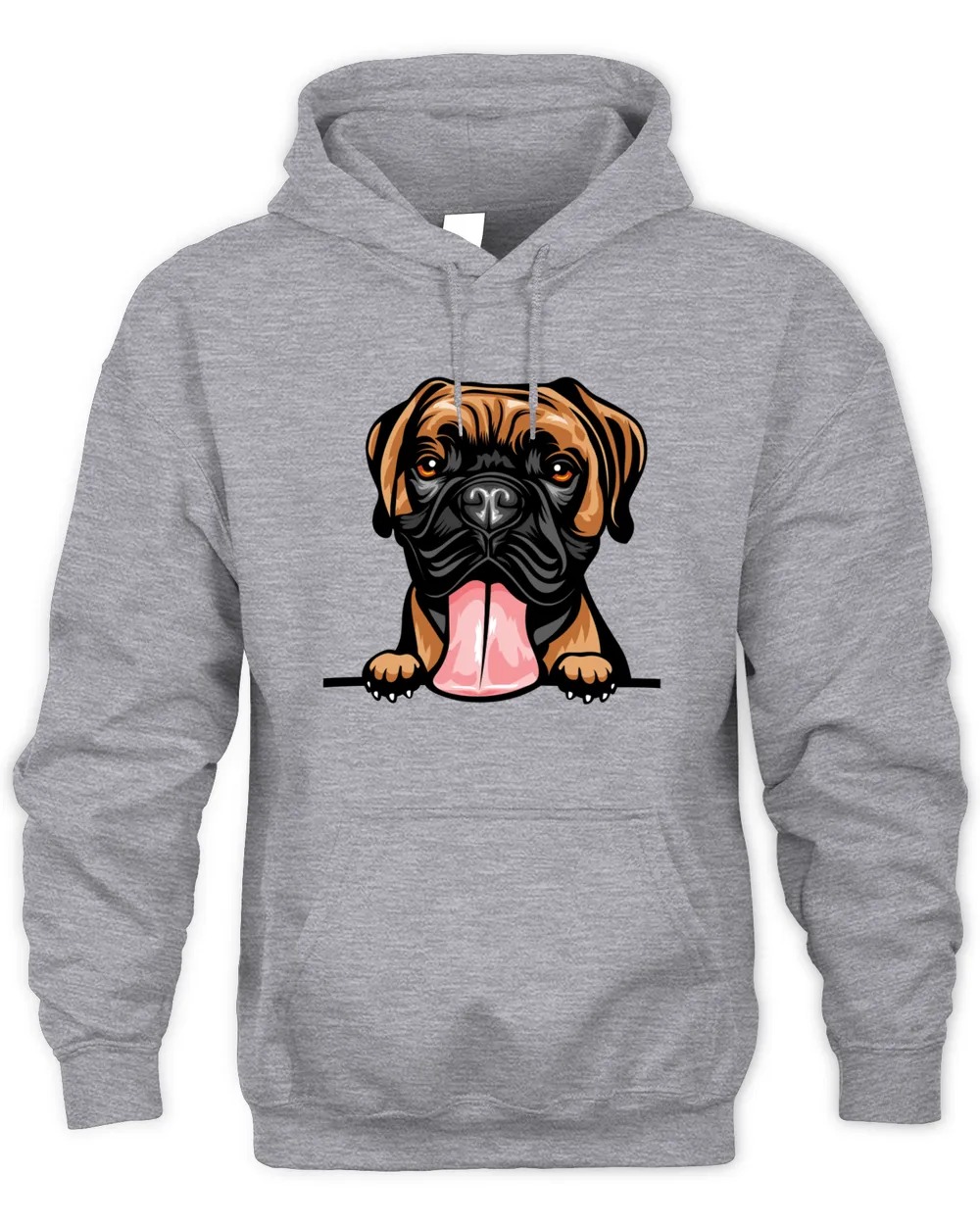 Animal Dog Boxer 8jjj4rfff Color Peeking Unisex Hoodie-Sport Grey