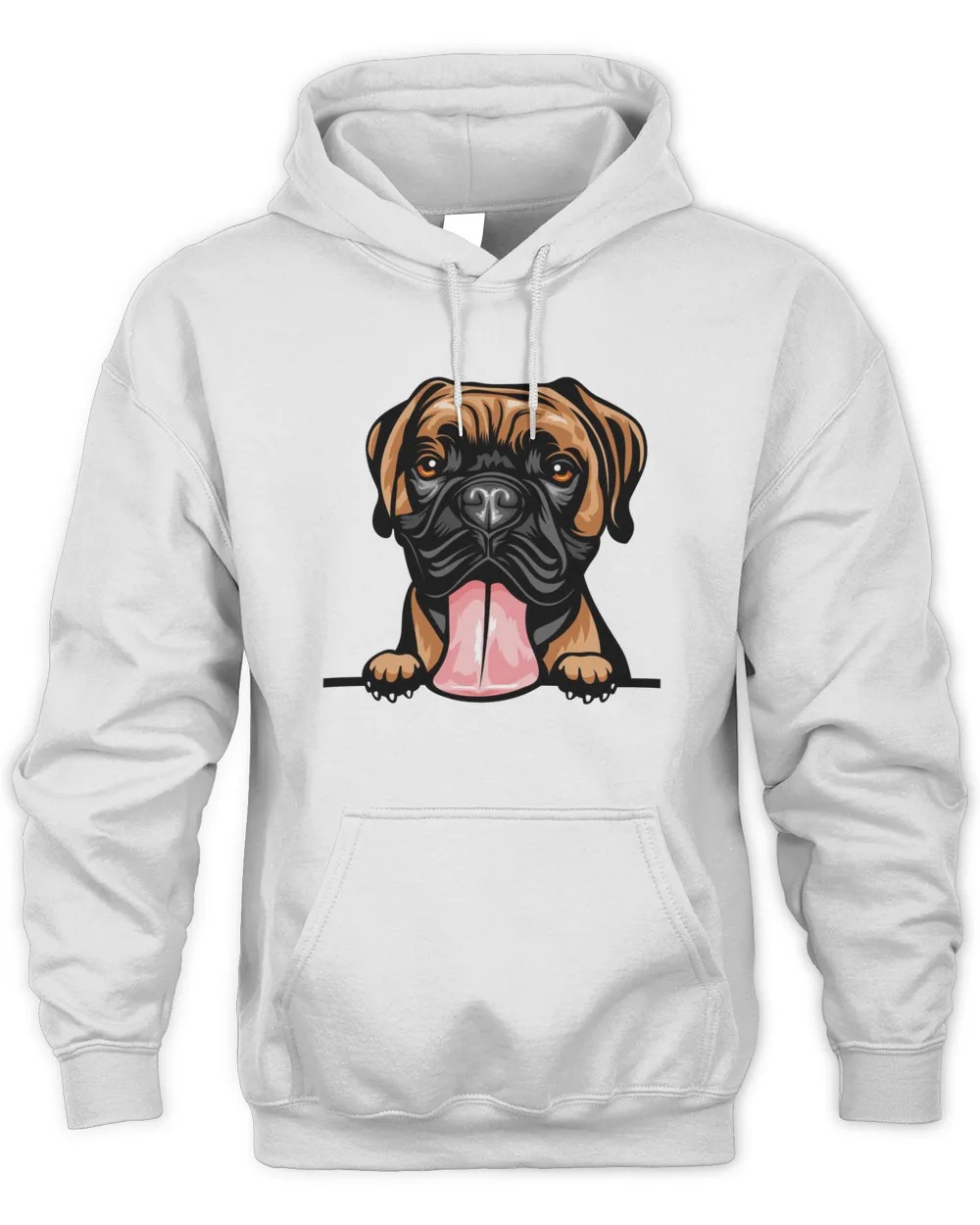 Animal Dog Boxer 8jjj4rfff Color Peeking Unisex Hoodie-White