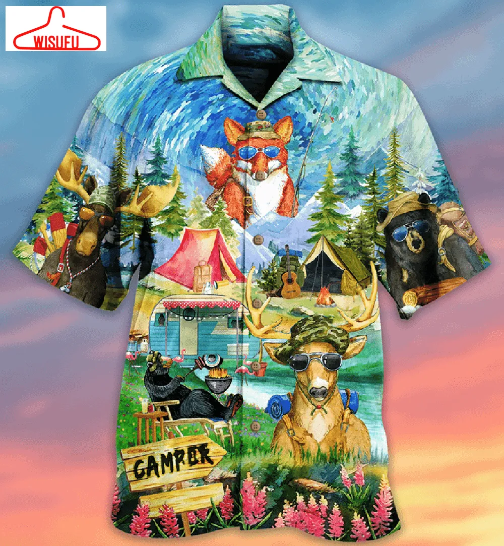 Animals Camping Happy Limited Edition Hawaiian Shirt