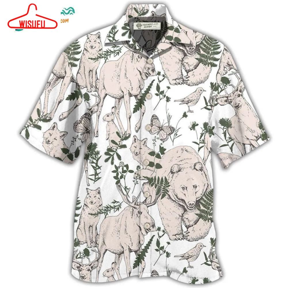 Animals Wild Animals Forest Basic Style Hawaiian Shirt- Wisufu Aloha