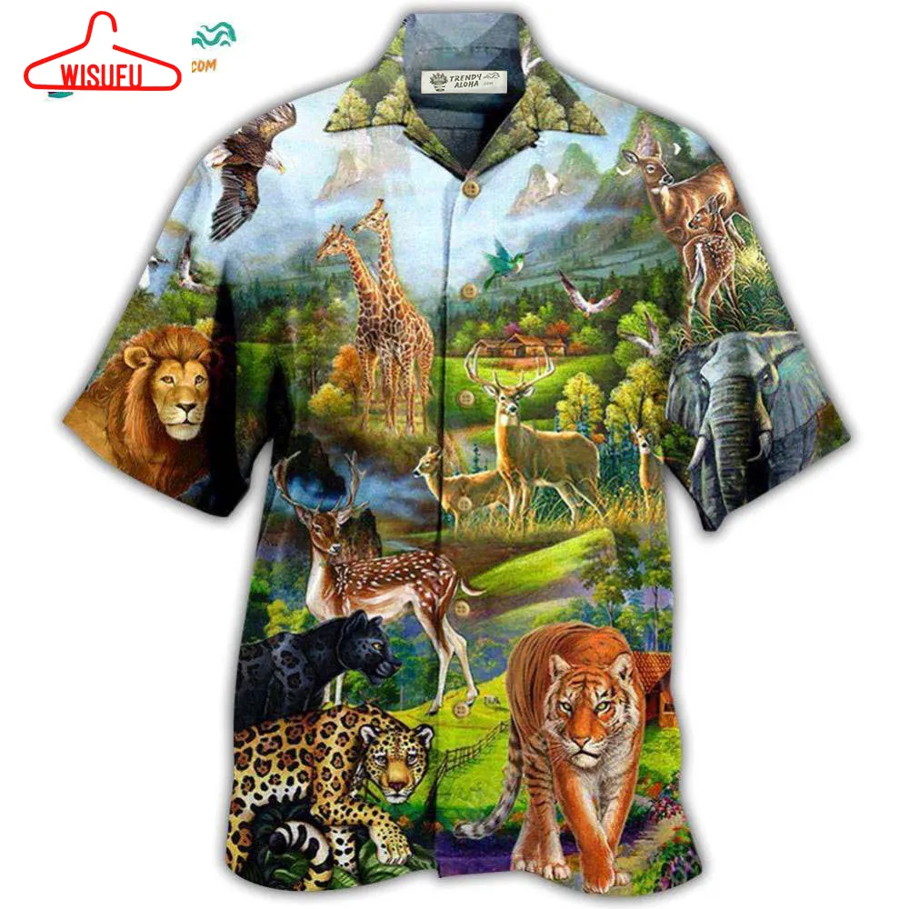 Animals World Wild Life So Good Mountain Hawaiian Shirt- Wisufu Aloha