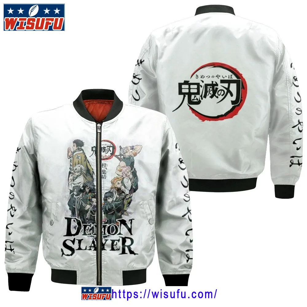 Anime Kimetsu No Yaiba Hashira And Kisatsutai Bomber Jacket