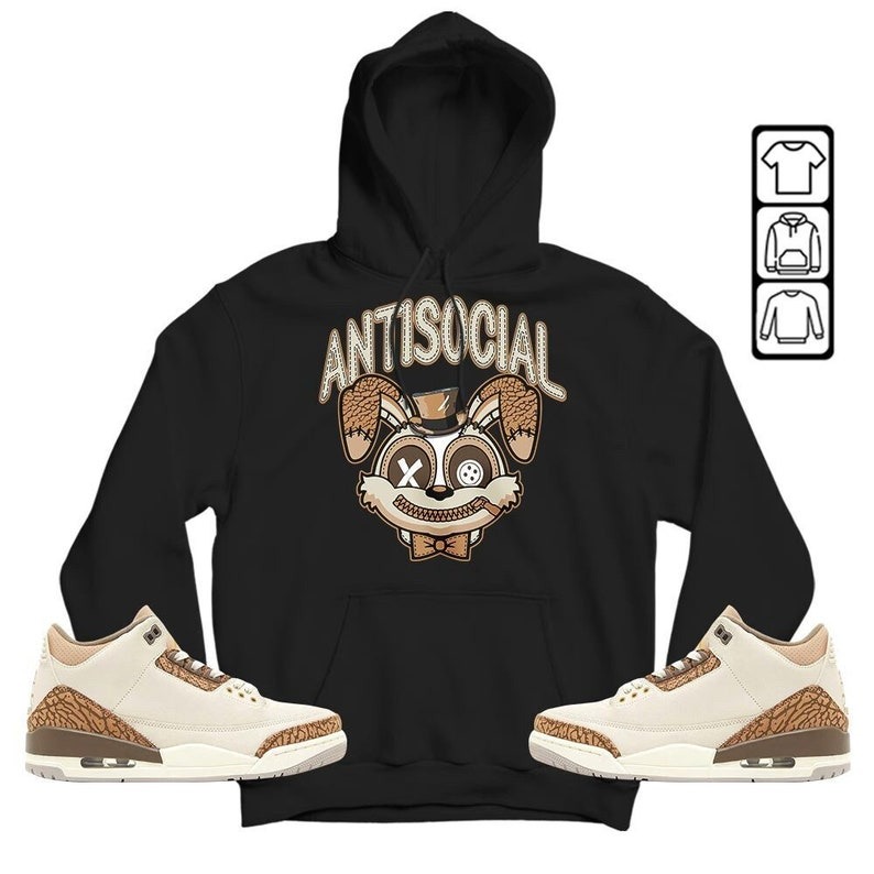 Anti Rabit Unisex Shirt To Match Sneaker Palomino 3s Hoodie-Black