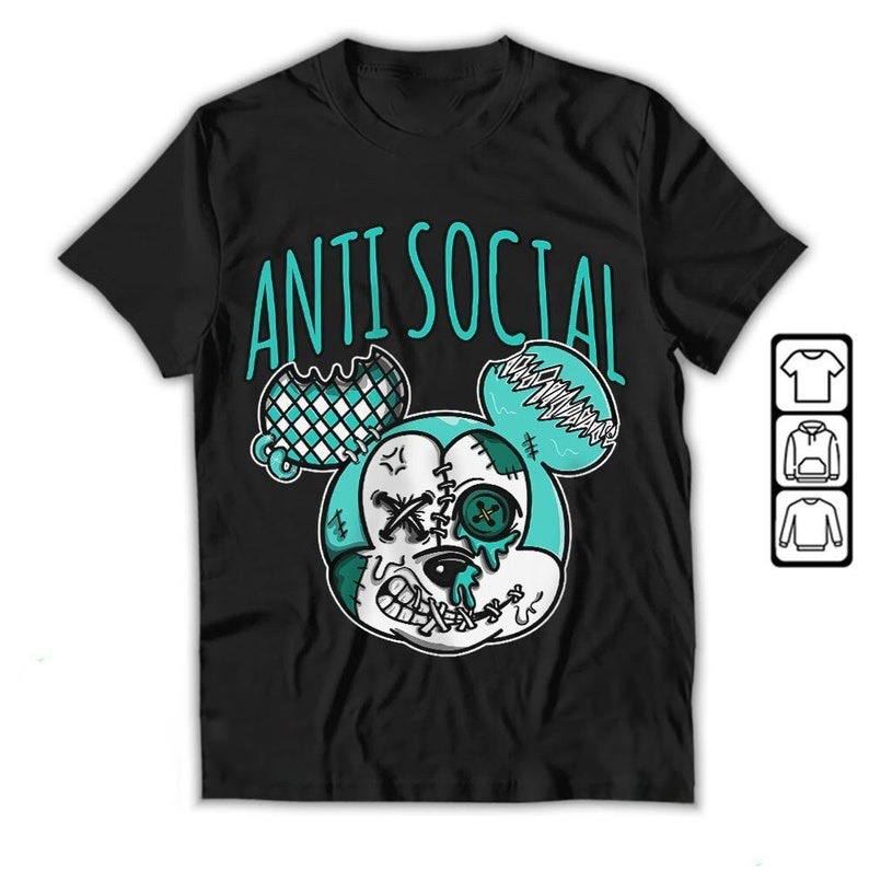 Anti Socia Dripping Graphic UnisexT- Shirt-Black