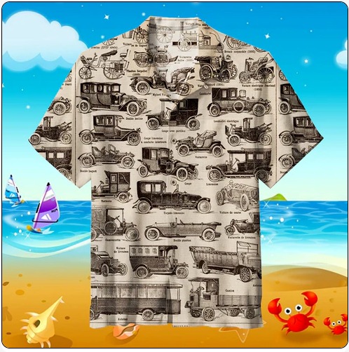 Antique Vehicle Hawaiian Shirt For Fan, Gift For Men And Women, S-5XL US Size