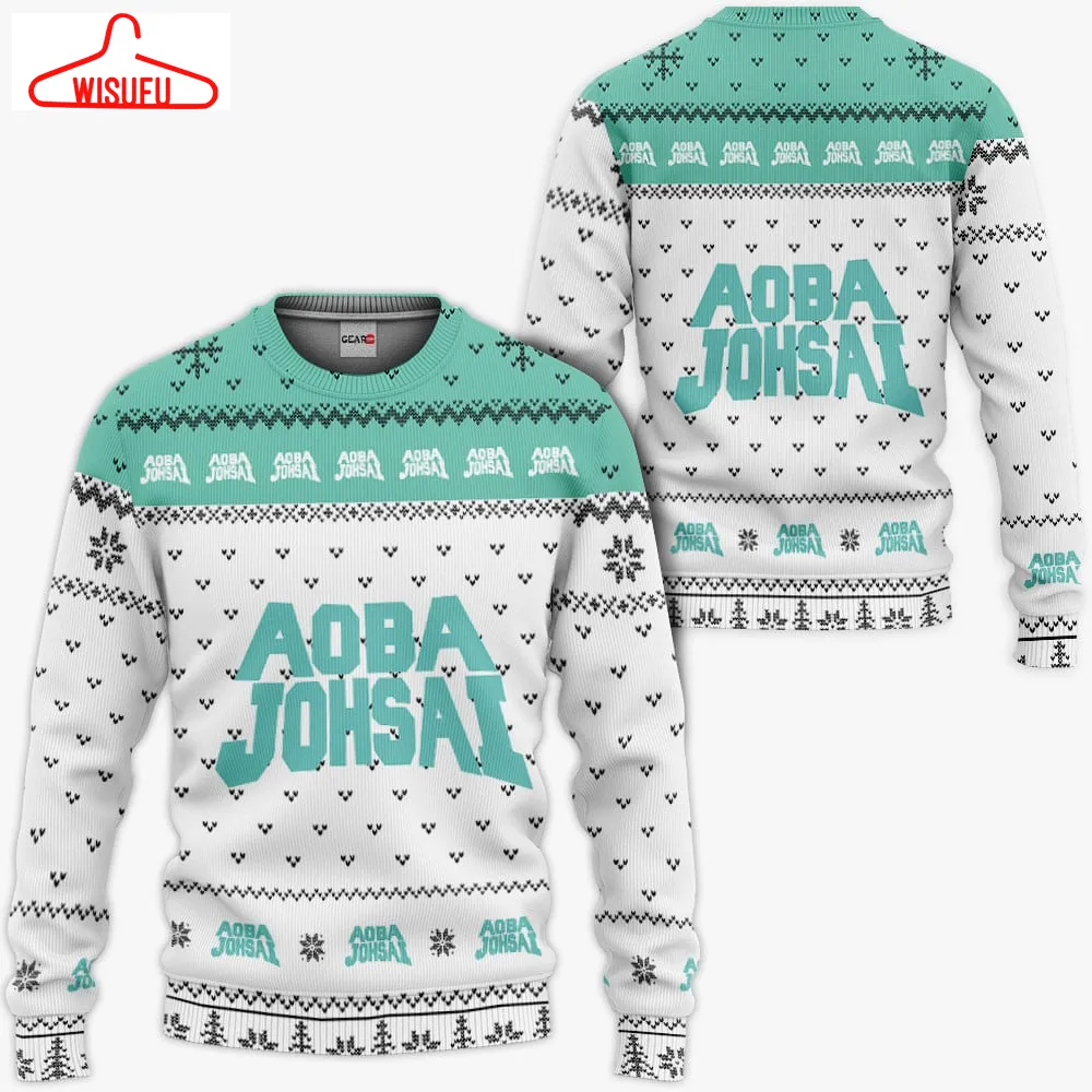 Aoba Johsai Ugly Sweater Christmas, Anime Ugly Christmas Sweater Gift For Family