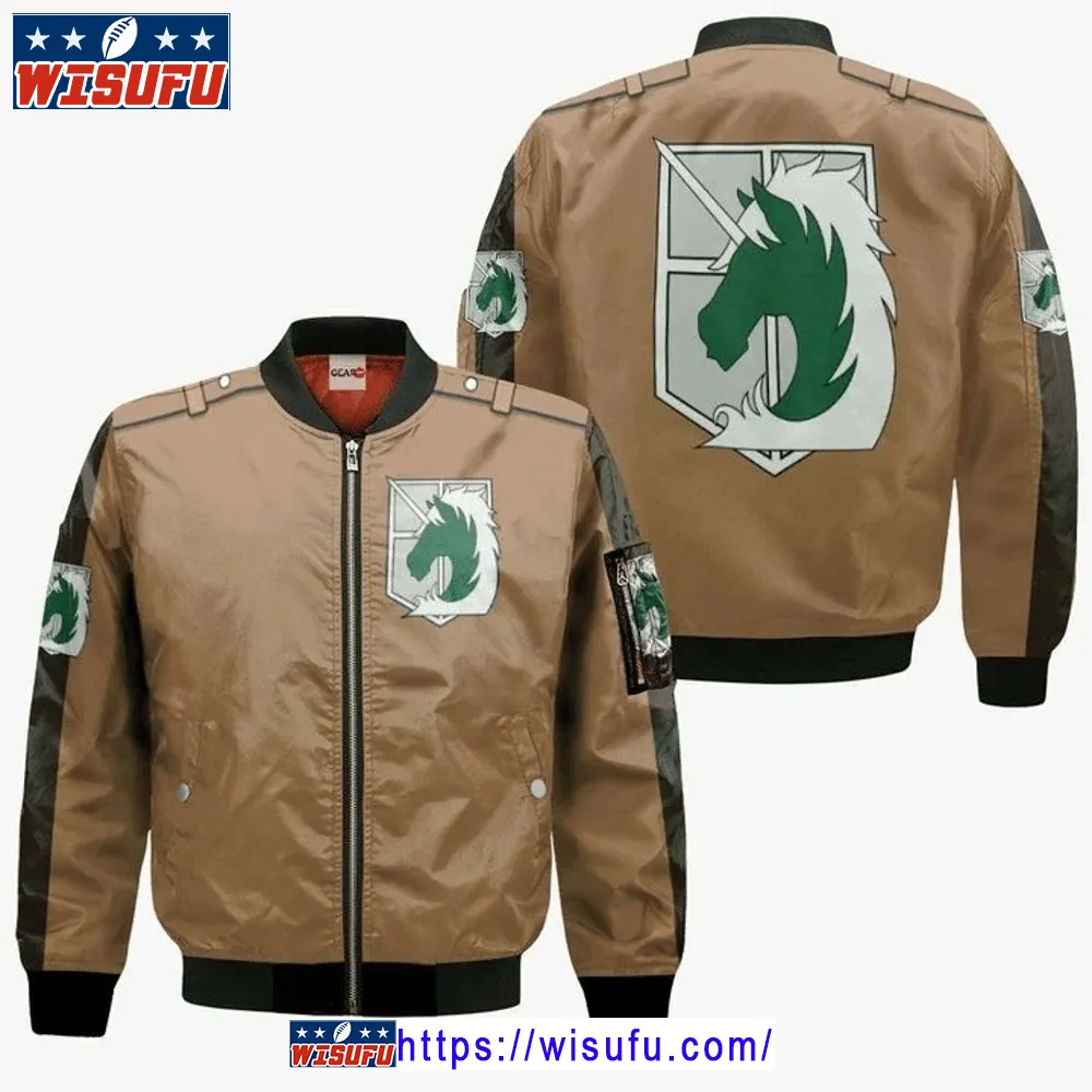 Aot Military Police Attack On Titan Anime Manga Bomber Jacket