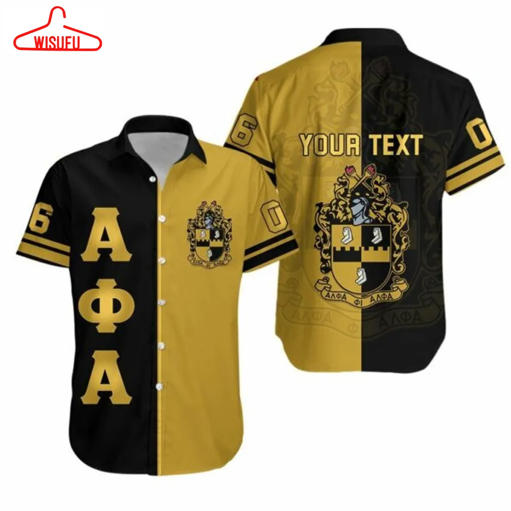 Apa Alpha Phi Alpha Custom Name Hawaiian Graphic Print Short Sleeve Hawaiian Casual Shirt, New Fashion Gifts