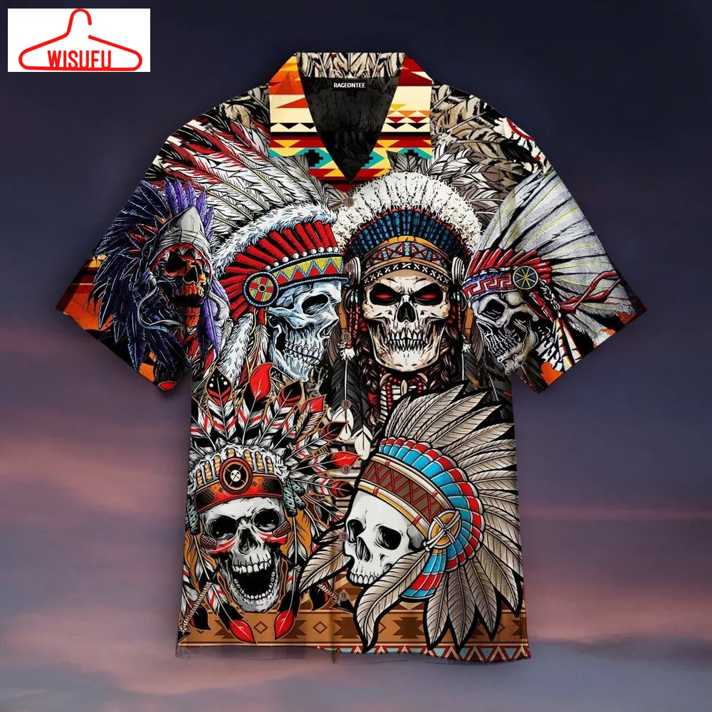 Apache Skull Be Strong When You Are Weak Hawaiian Shirt