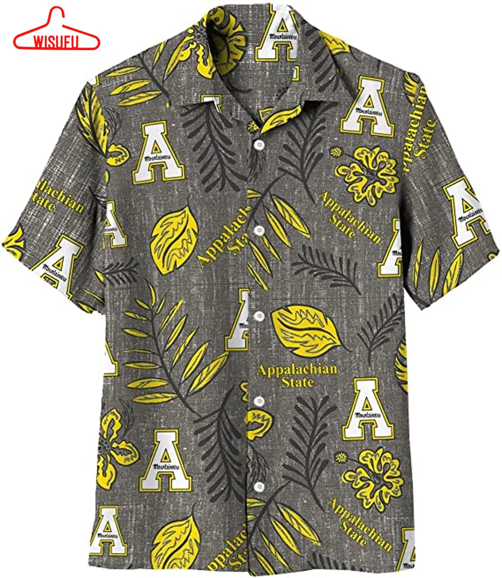 App State Mountaineers Black Hawaiian Shirt, New Fashion Gifts