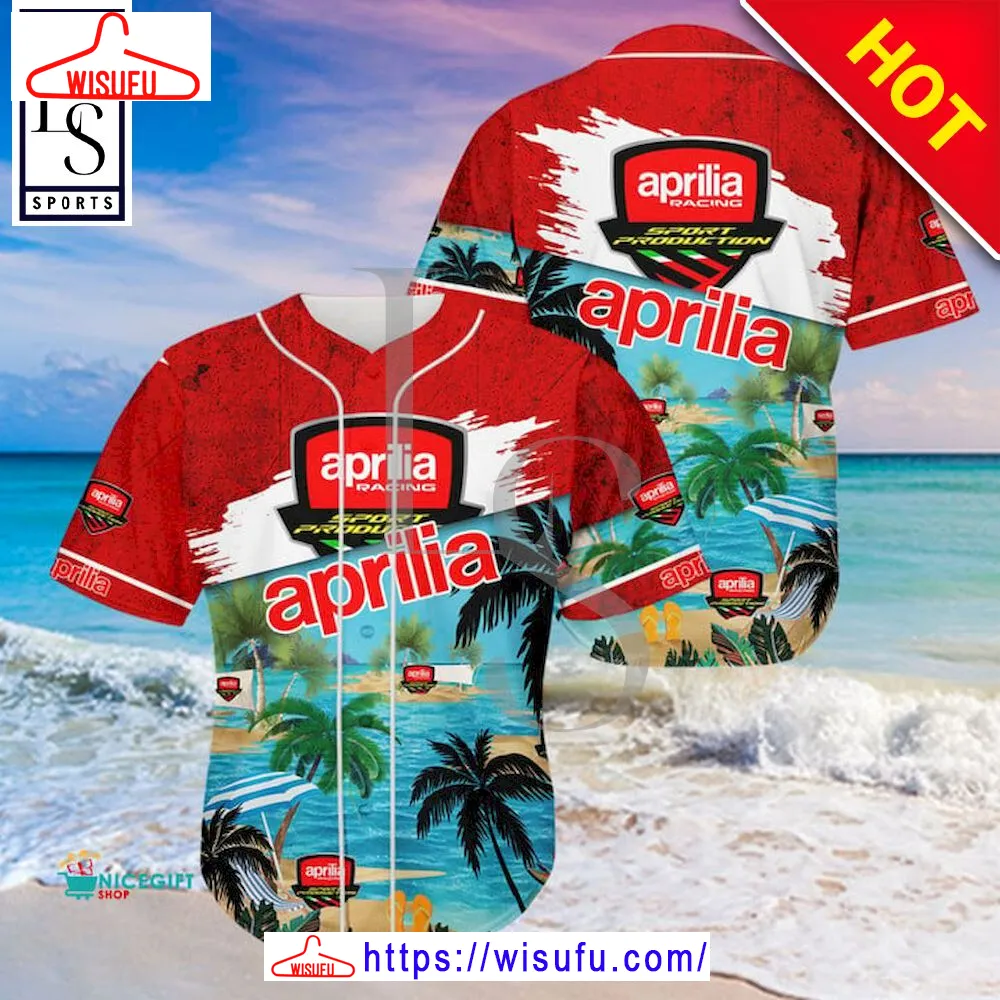 Aprilia Motorcycles Aloha Island Baseball Jersey, New Fashion Gifts