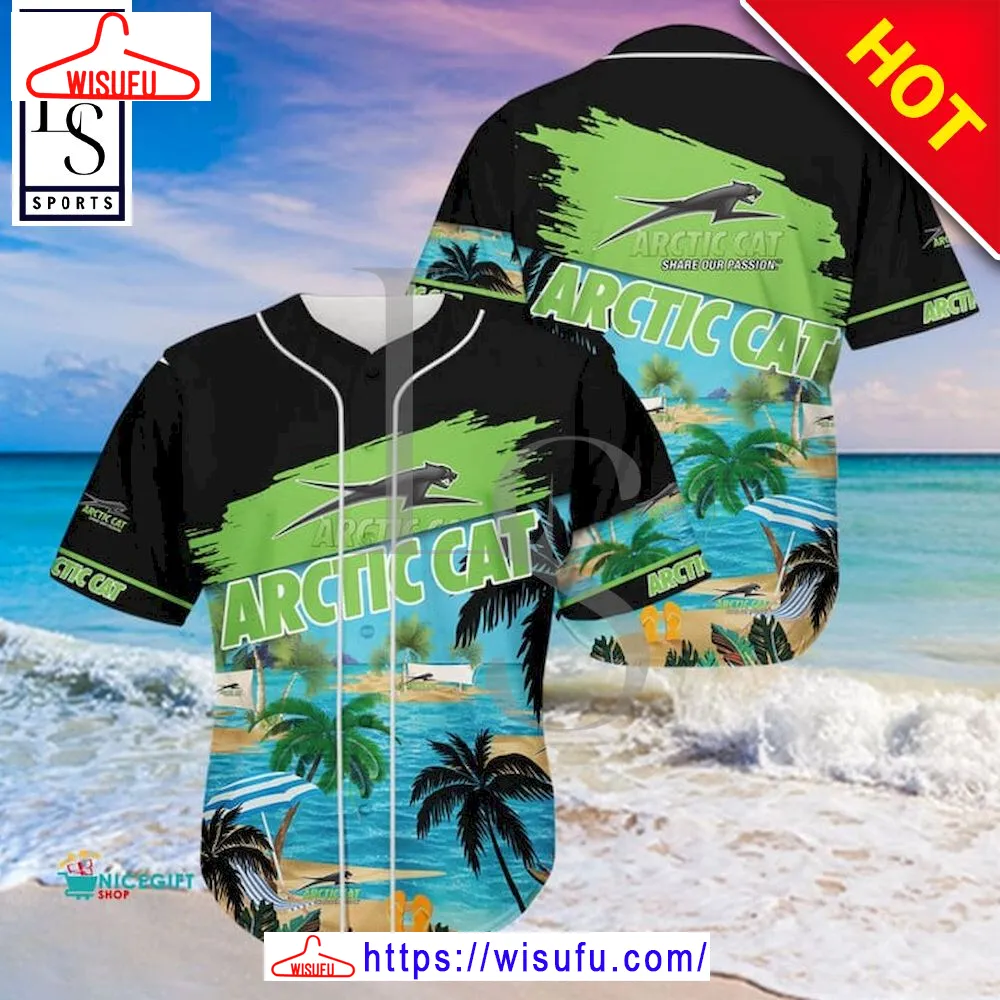 Arctic Cat Aloha Island Baseball Jersey, New Fashion Gifts