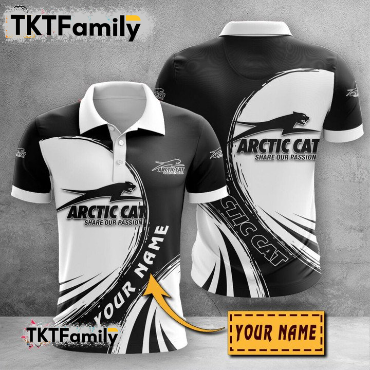 Arctic Cat Custom Name 3D Polo Shirt TKT Familys