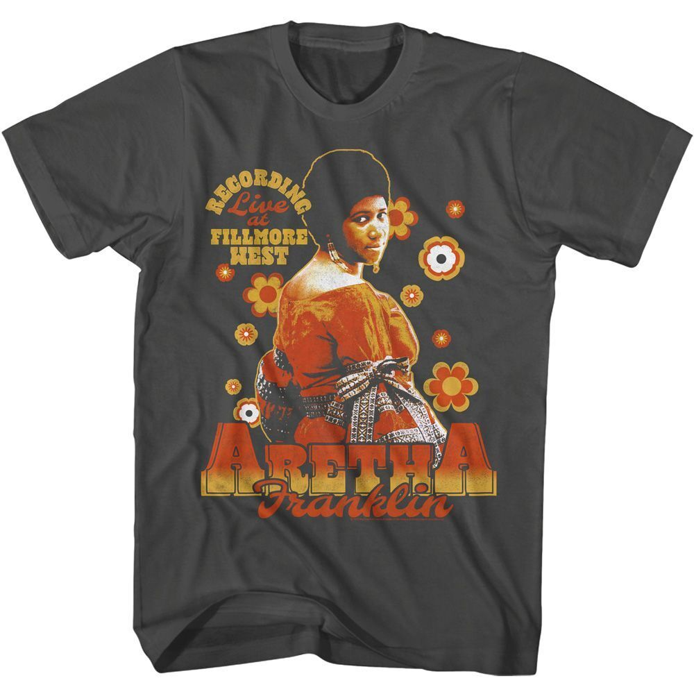 Aretha Franklin Retro Flowers Smoke Music Shirt