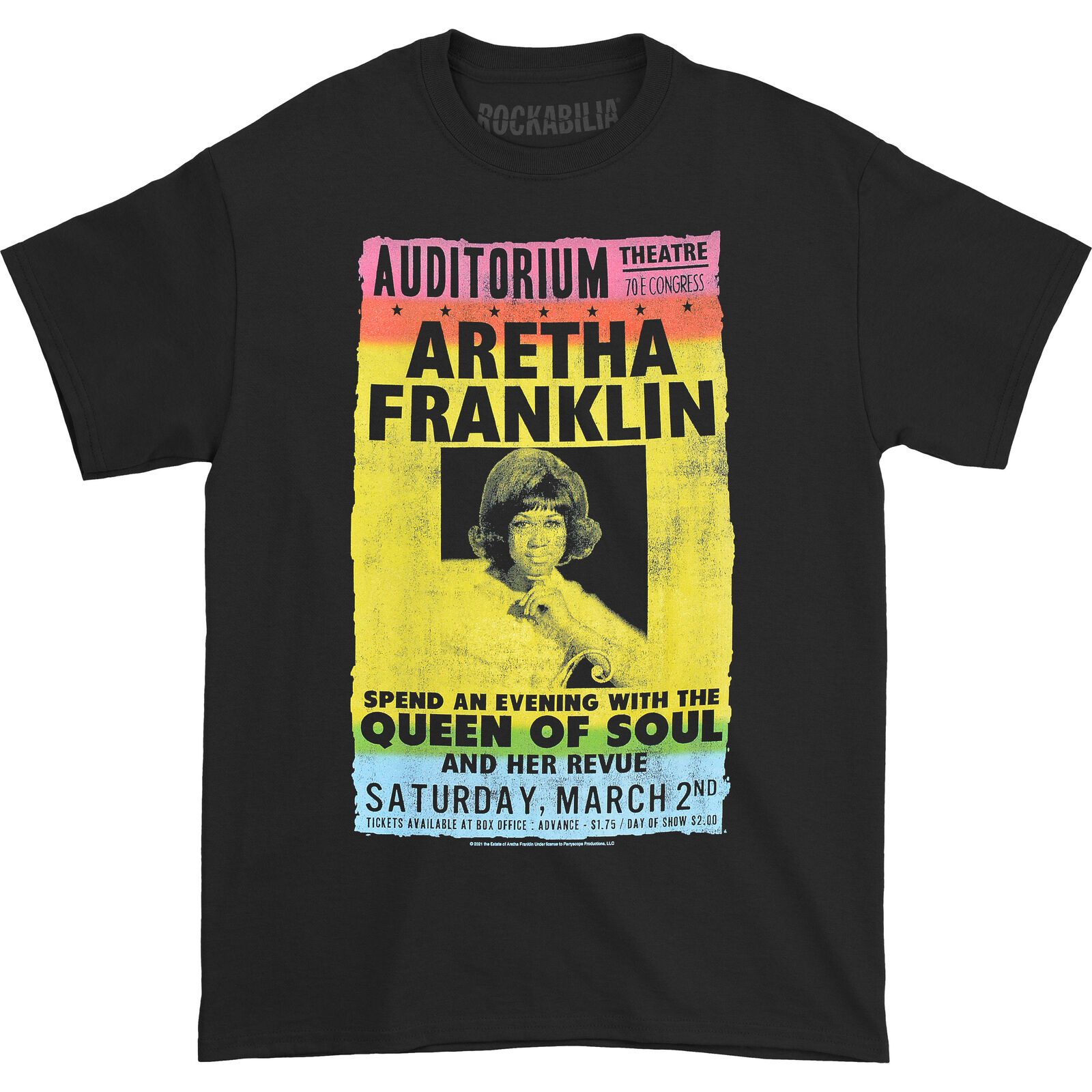 Aretha Franklin Tribute Poster Slim Fit T-shirt