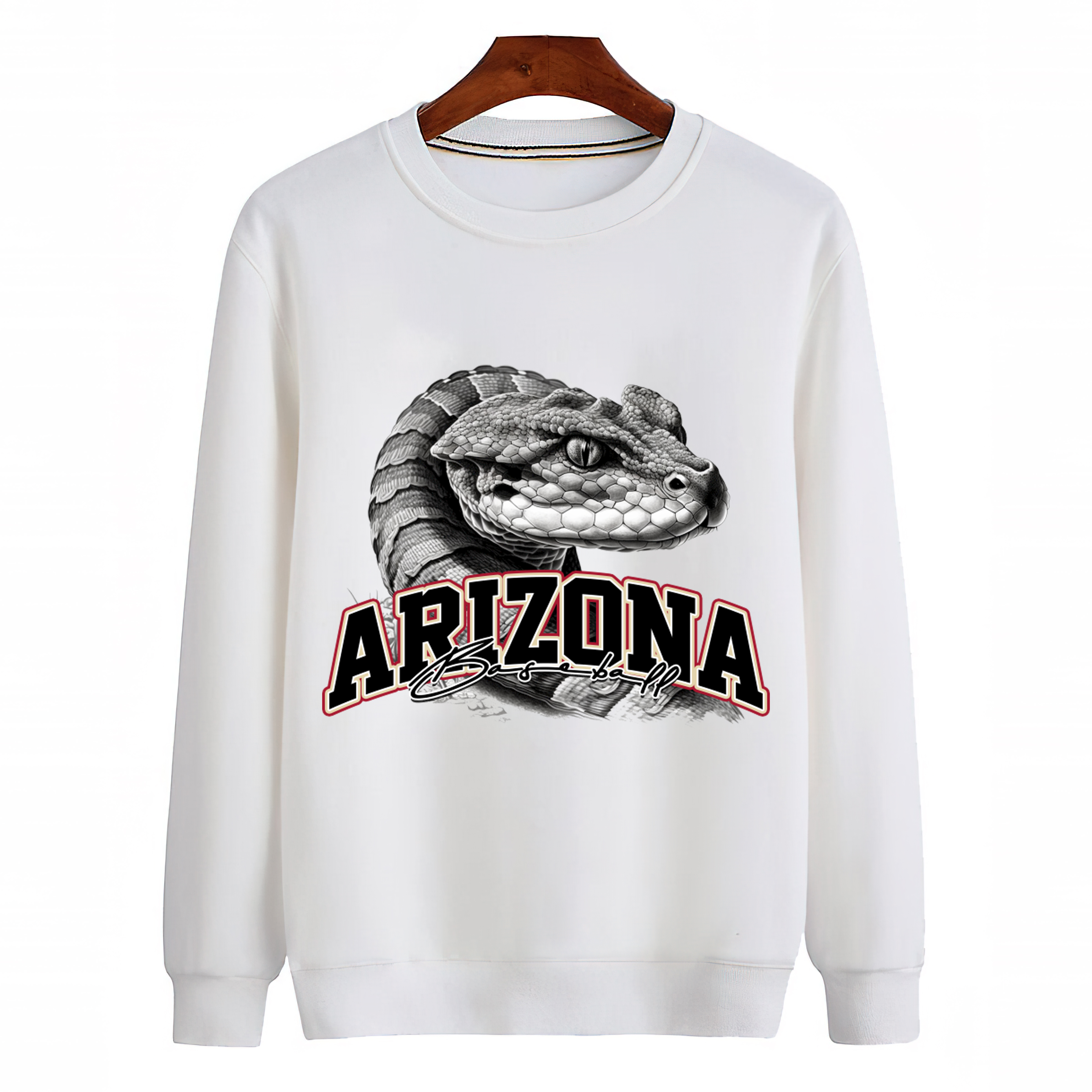 Arizona Baseball - Mascot Unisex Sweatshirt-White