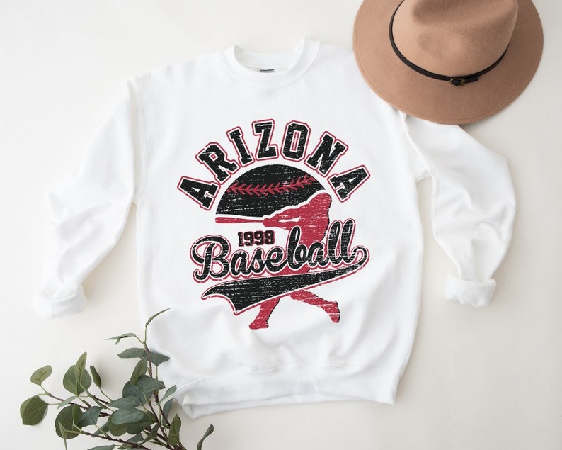 Arizona Baseball Sweatshirt Vintage Crewneck Distressed  Unisex Retro Shirt