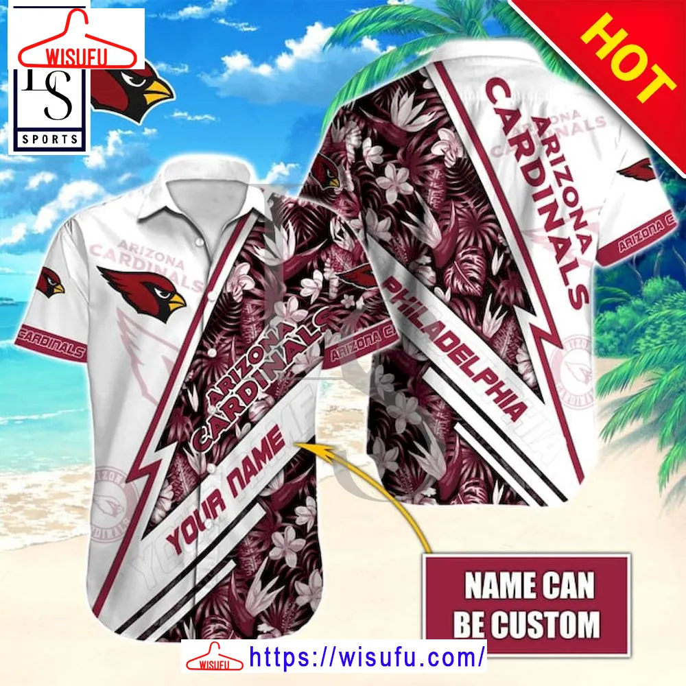 Arizona Cardinals Aloha Custom Name Hawaiian Shirt, New Fashion Gifts