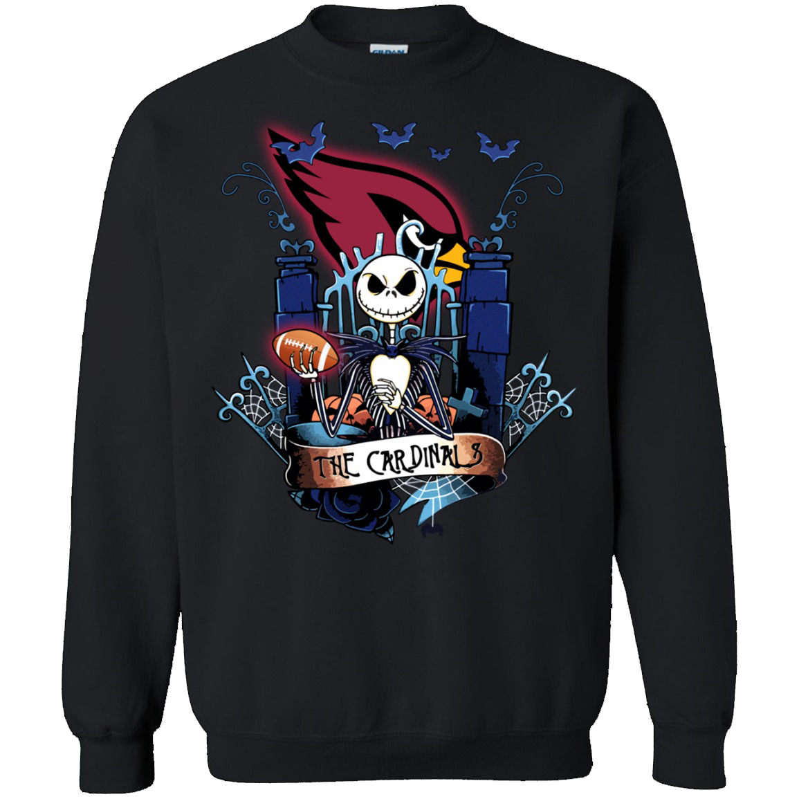 Arizona Cardinals Halloweenthe Nightmare Before Christmas Unisex Sweatshirt