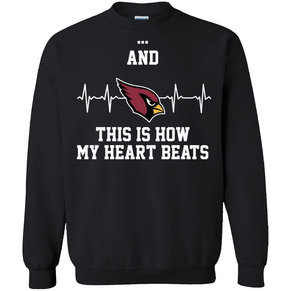 Arizona Cardinals Heatbeat â And This Is How My Heart Beats Unisex Sweatshirt