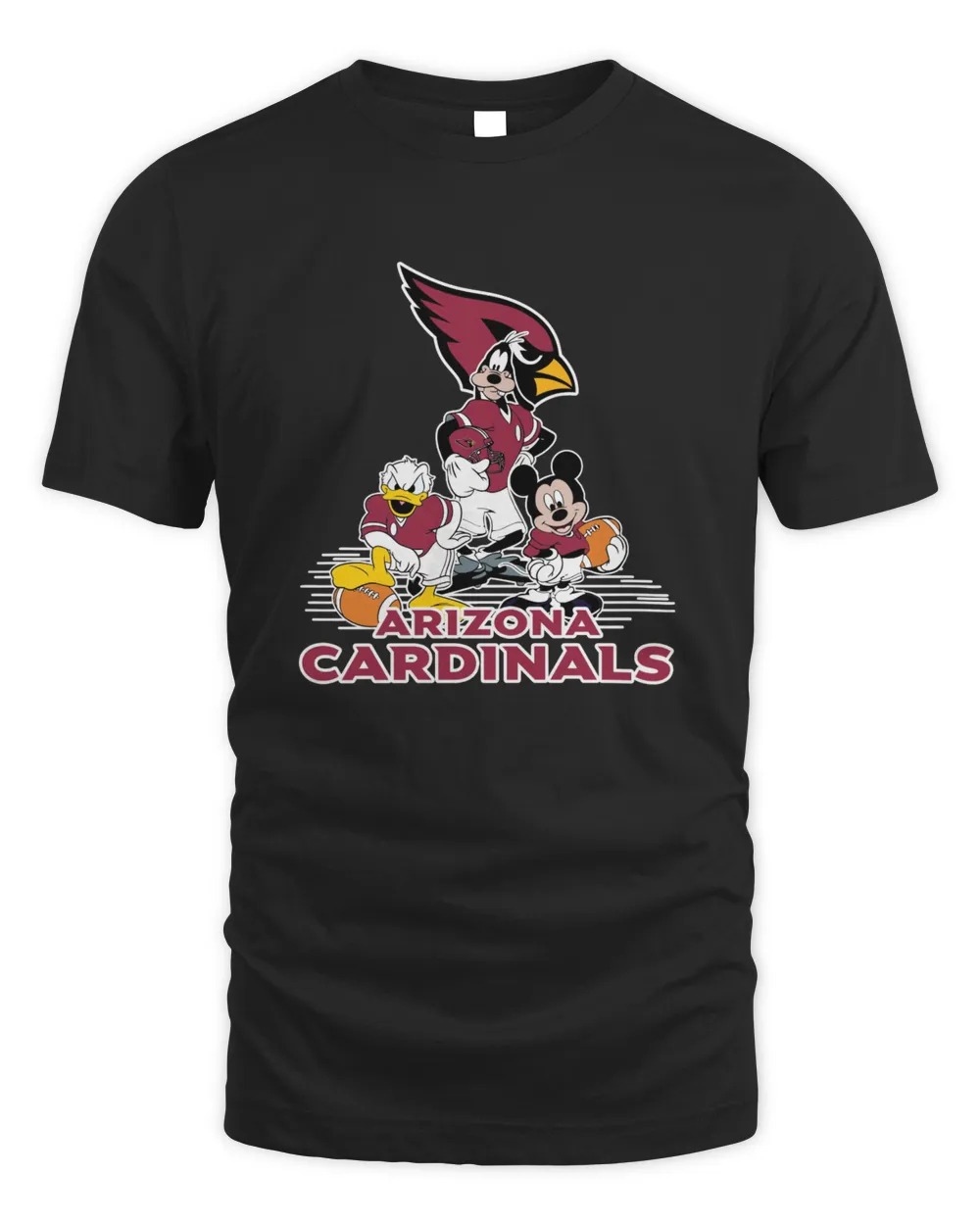 Arizona Cardinals Mickey Mouse And Friends  T Shirt-Black