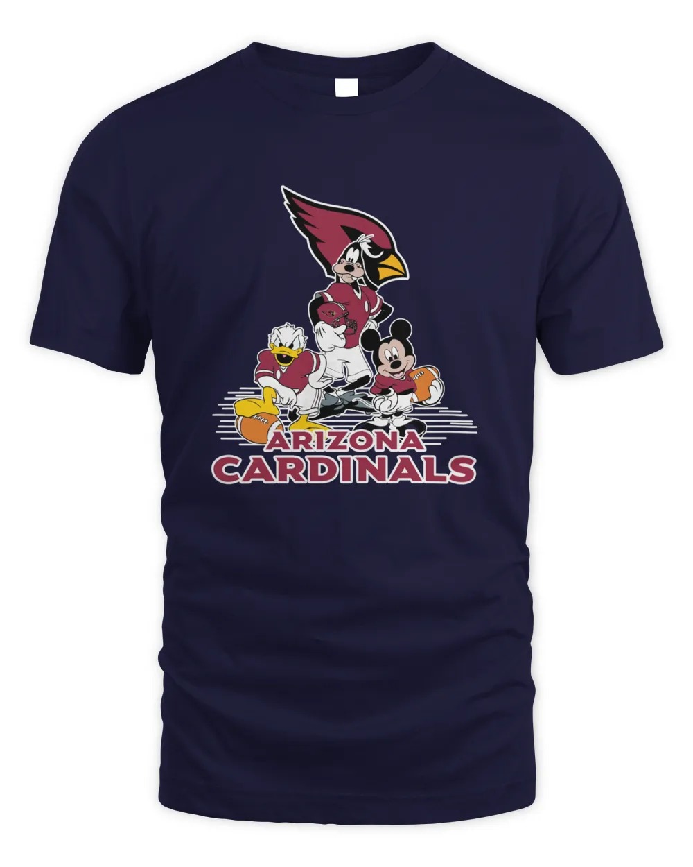 Arizona Cardinals Mickey Mouse And Friends  T Shirt-Navy