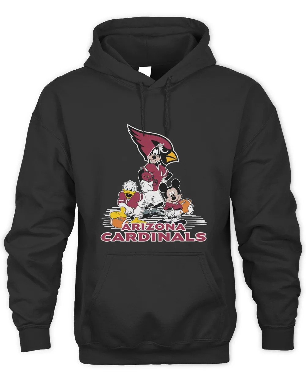 Arizona Cardinals Mickey Mouse And Friends Hoodie-Black