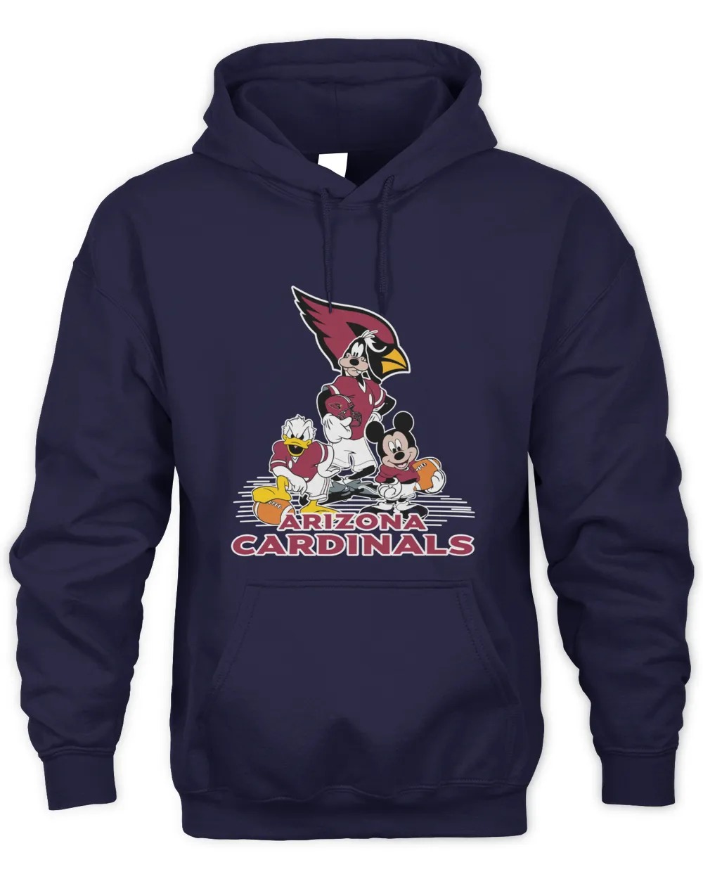 Arizona Cardinals Mickey Mouse And Friends Hoodie-Navy