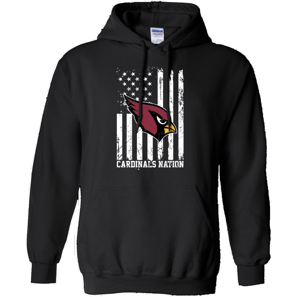 Arizona Cardinals Nations Football Us Flag Fourth Of July Unisex Hoodie