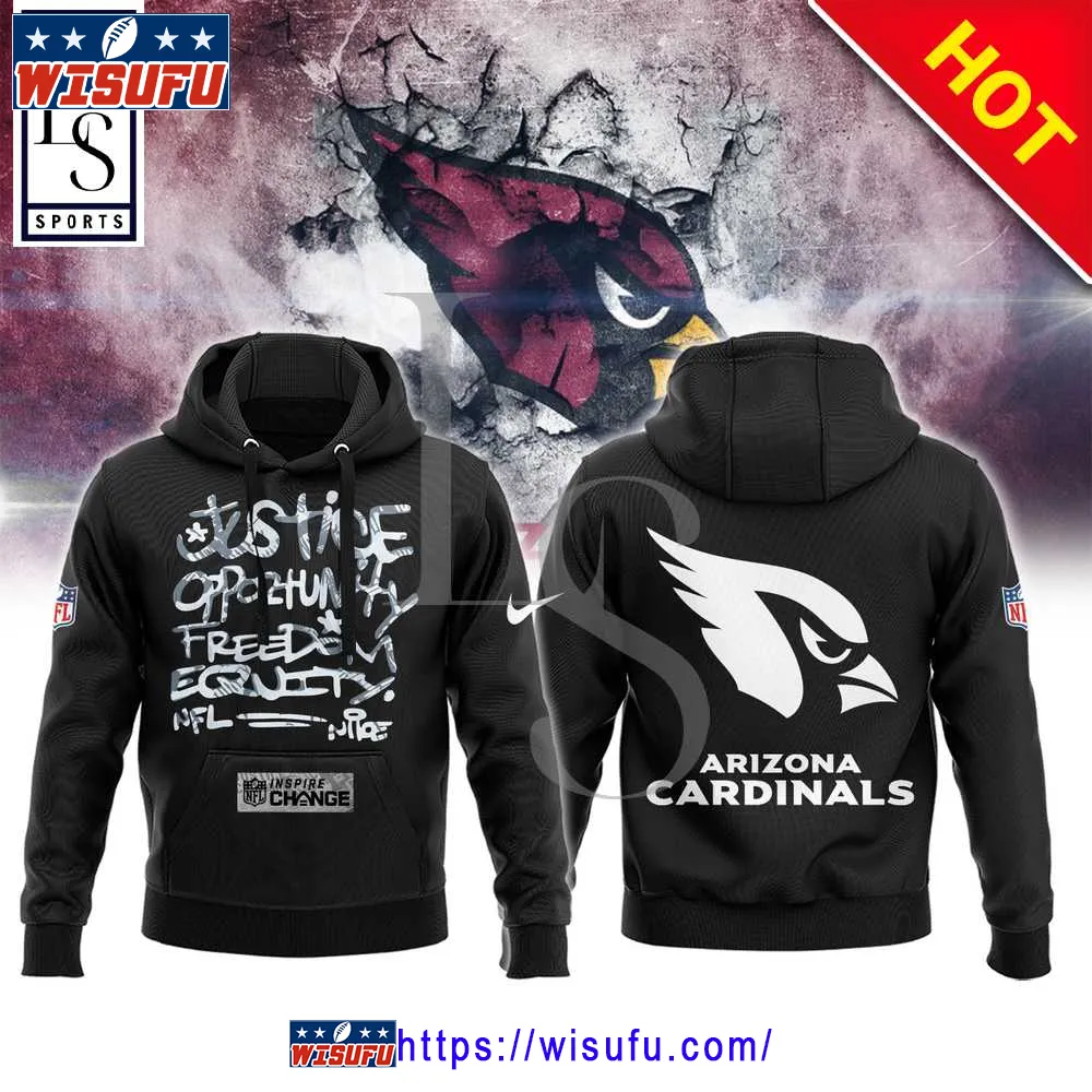 Arizona Cardinals NF.L Justice Opportunity Equity Freedom Hoodie 3d