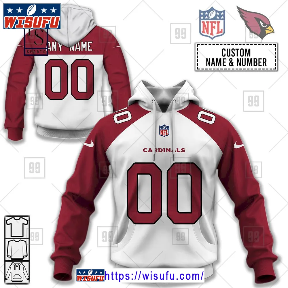 Arizona Cardinals Personalized NF.L Jersey Hoodie 3d