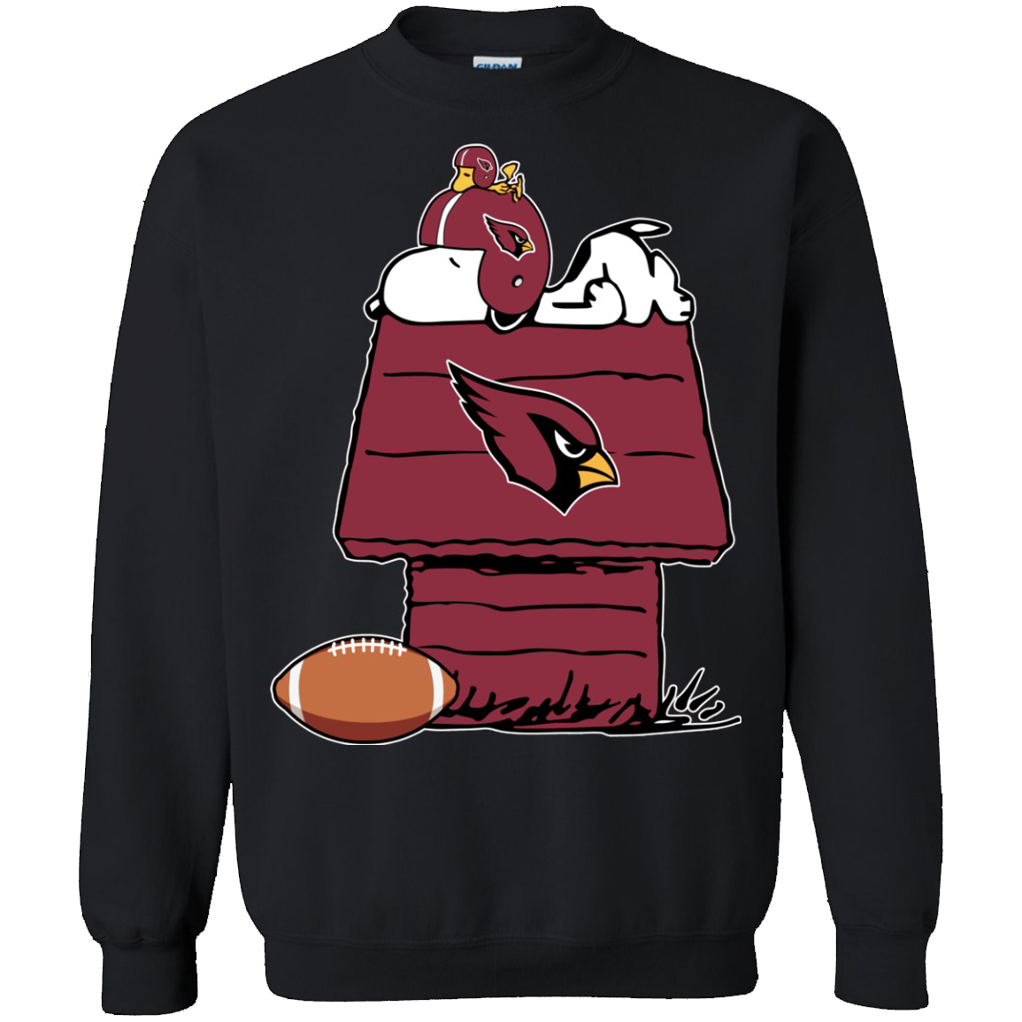 Arizona Cardinals Snoopy And Woodstock Waiting For Football Season Unisex Sweatshirt