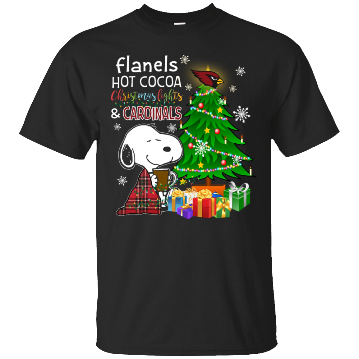 Arizona Cardinals Snoopy Christmas Shirts Flanels Hot Cocoa