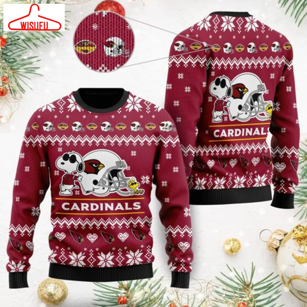 Arizona Cardinals Snoopy Nfl Ugly Christmas Sweater