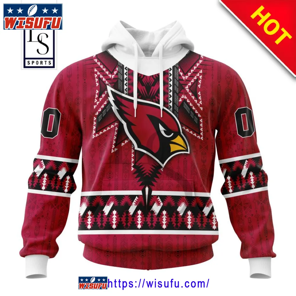 Arizona Cardinals Specialized Pattern Native Personalized Hoodie