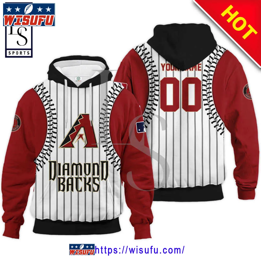 Arizona Diamondbacks Logo ML.B Custom Name Hoodie