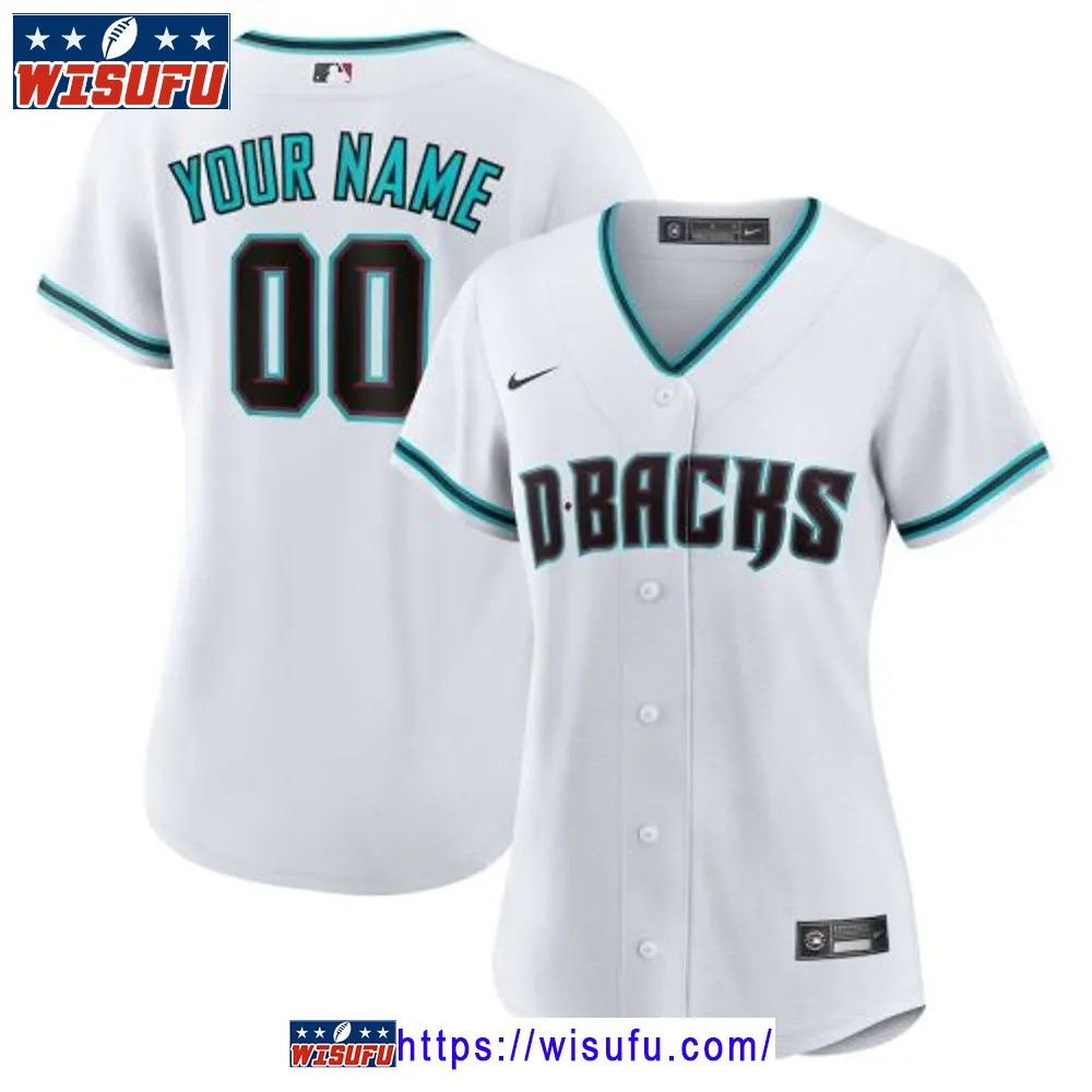 Arizona Diamondbacks Women's Home Custom Jersey - White