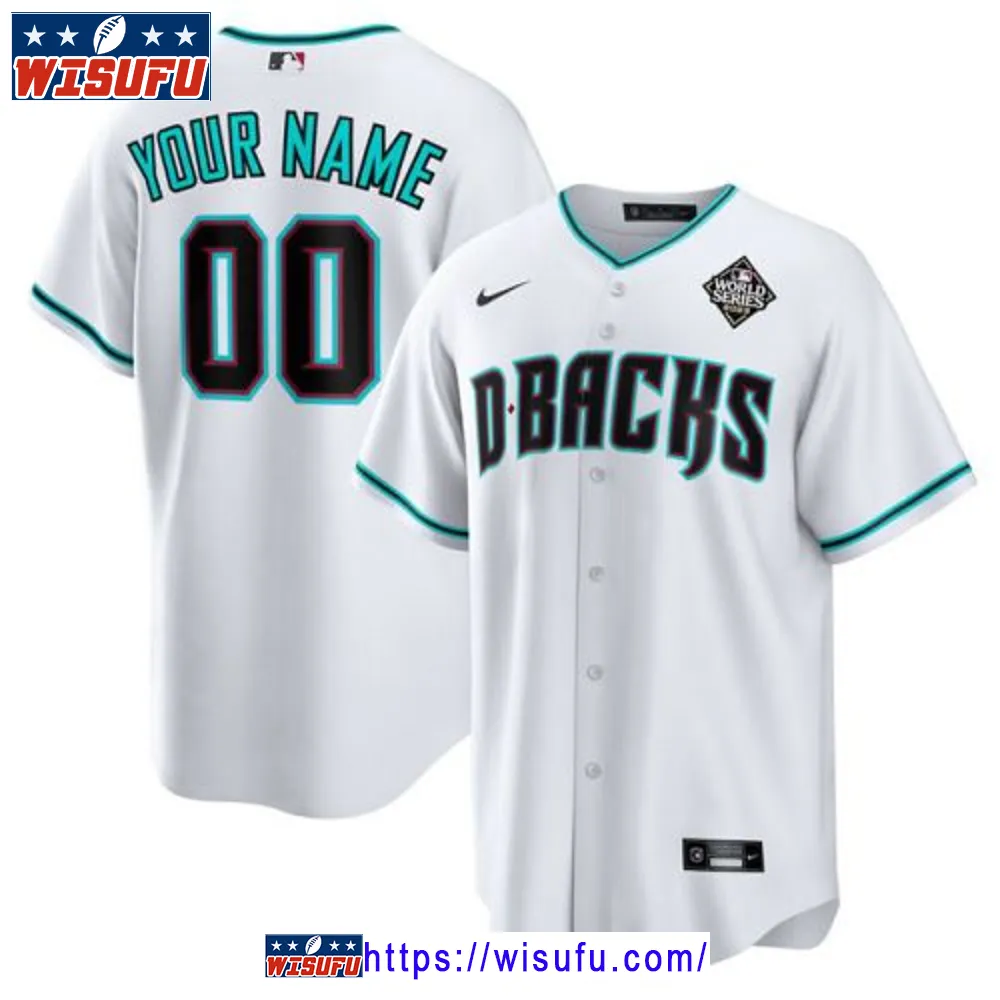 Arizona Diamondbacks World Series 2023 Alternate Cool Base Stitched Home Custom Jersey - White